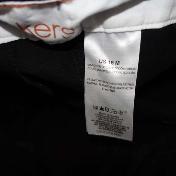 Dockers Women's Pure Shape Chino Pants Size 16 Medium NWT Black Mid Rise Khaki - Picture 5 of 8